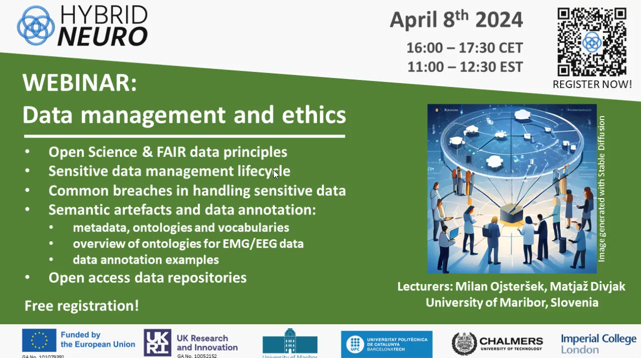 Vabilo na spletni seminar »Upravljanje z raziskovalnimi podatki in etika«
