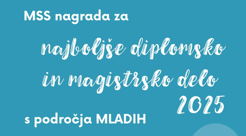 Natečaj: Najboljša diplomska/magistrska s področja mladih